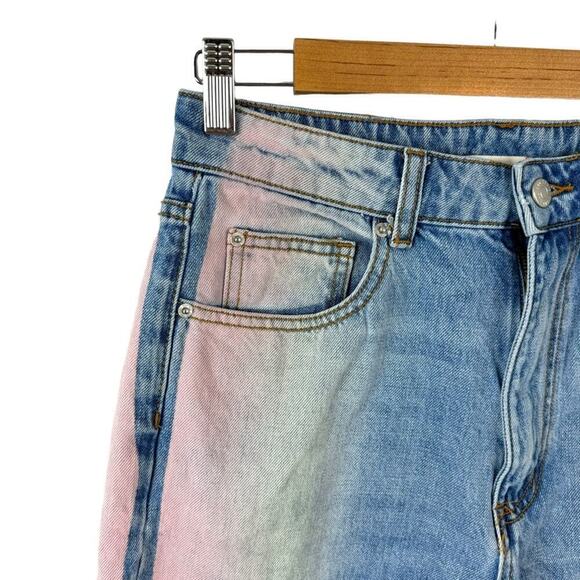 BDG Urban Outfitters High-Waisted Rainbow Baggy Jeans Denim Ombre 90's Size 28 - Picture 4 of 15